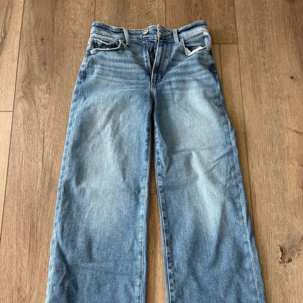 PAIGE Women's High Rise Jeans - Light Blue - Picture 7 of 8